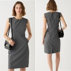 J. Crew Heathered Grey Wool Resume Dress - Size 6